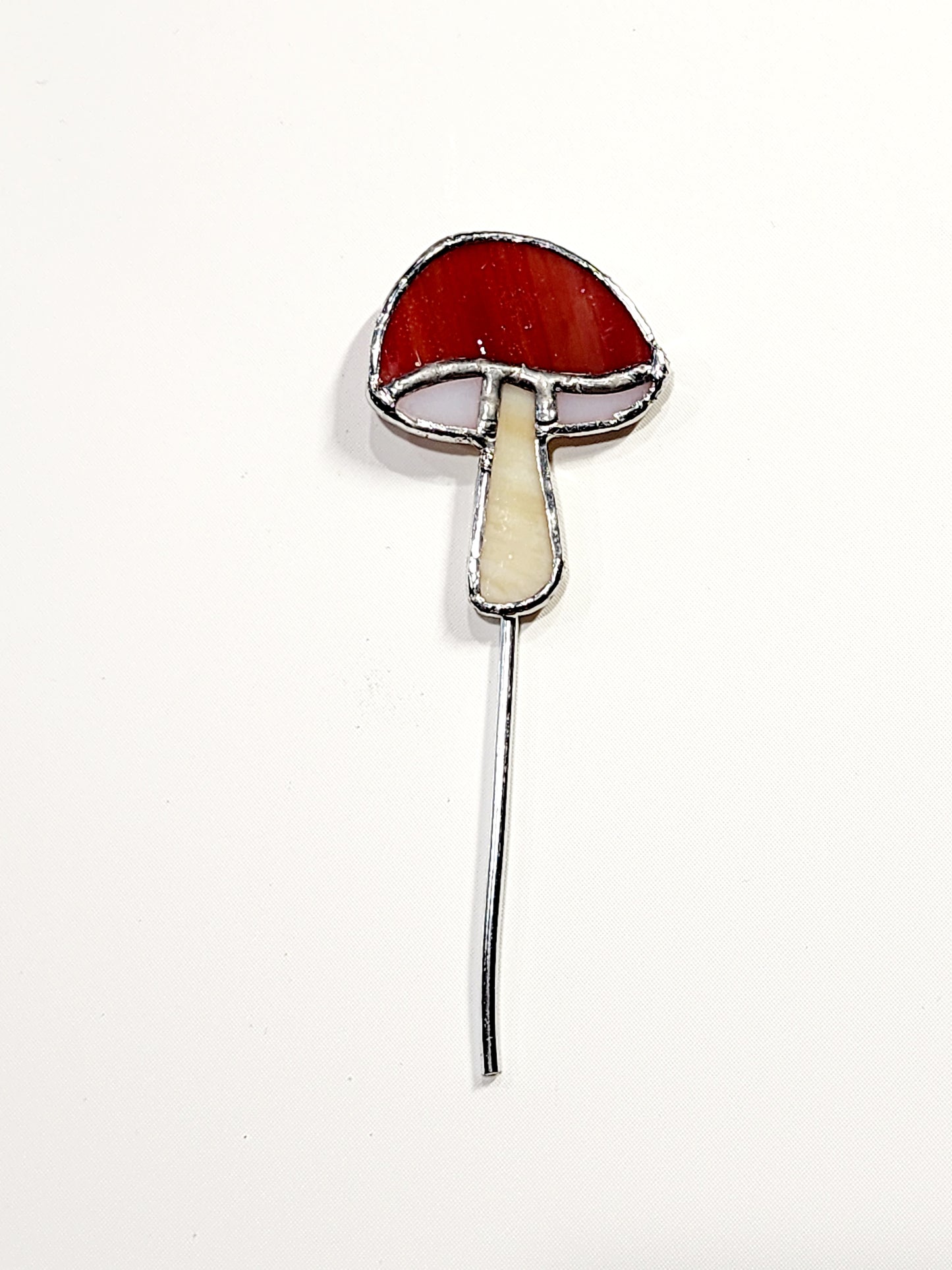 Small Mushroom Stained Glass Plant Stake