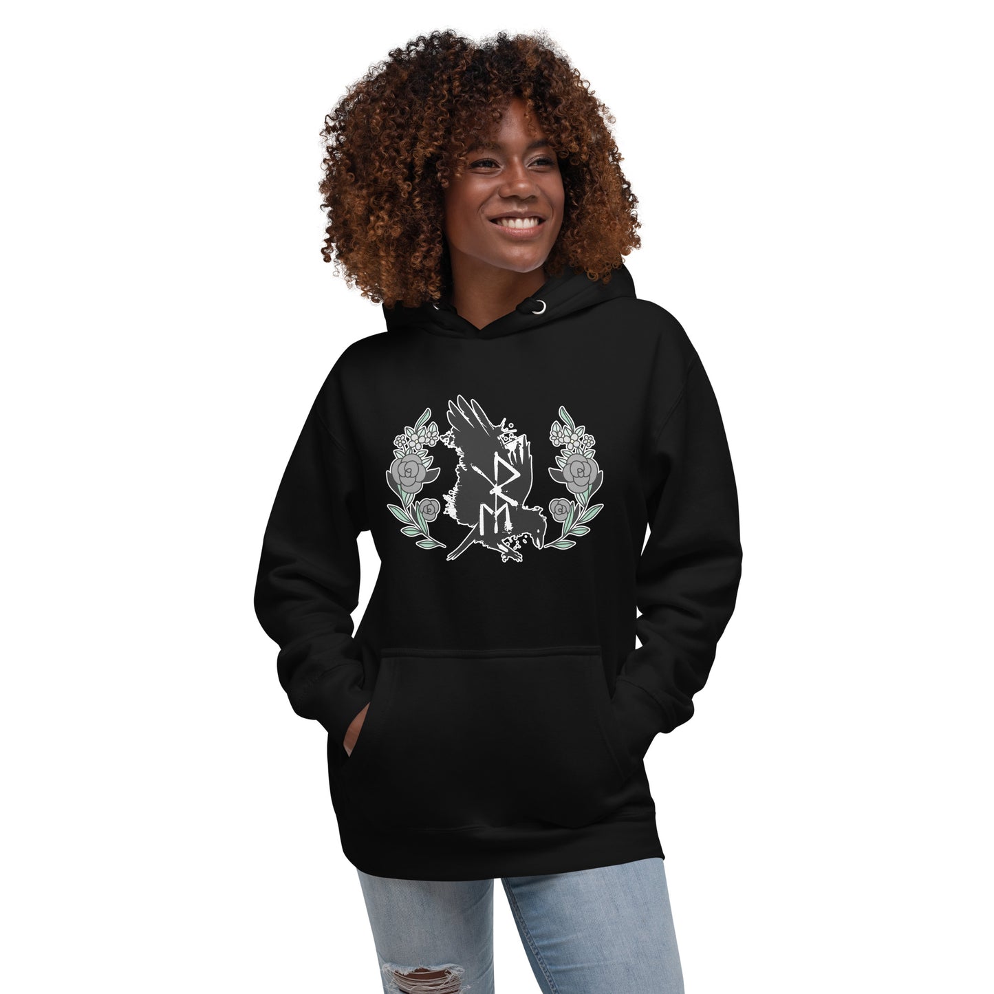Floral Raven  -  Unisex Hoodie