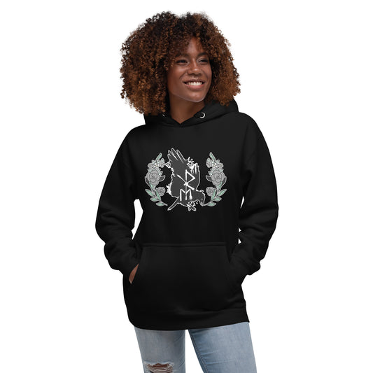 Floral Raven  -  Unisex Hoodie