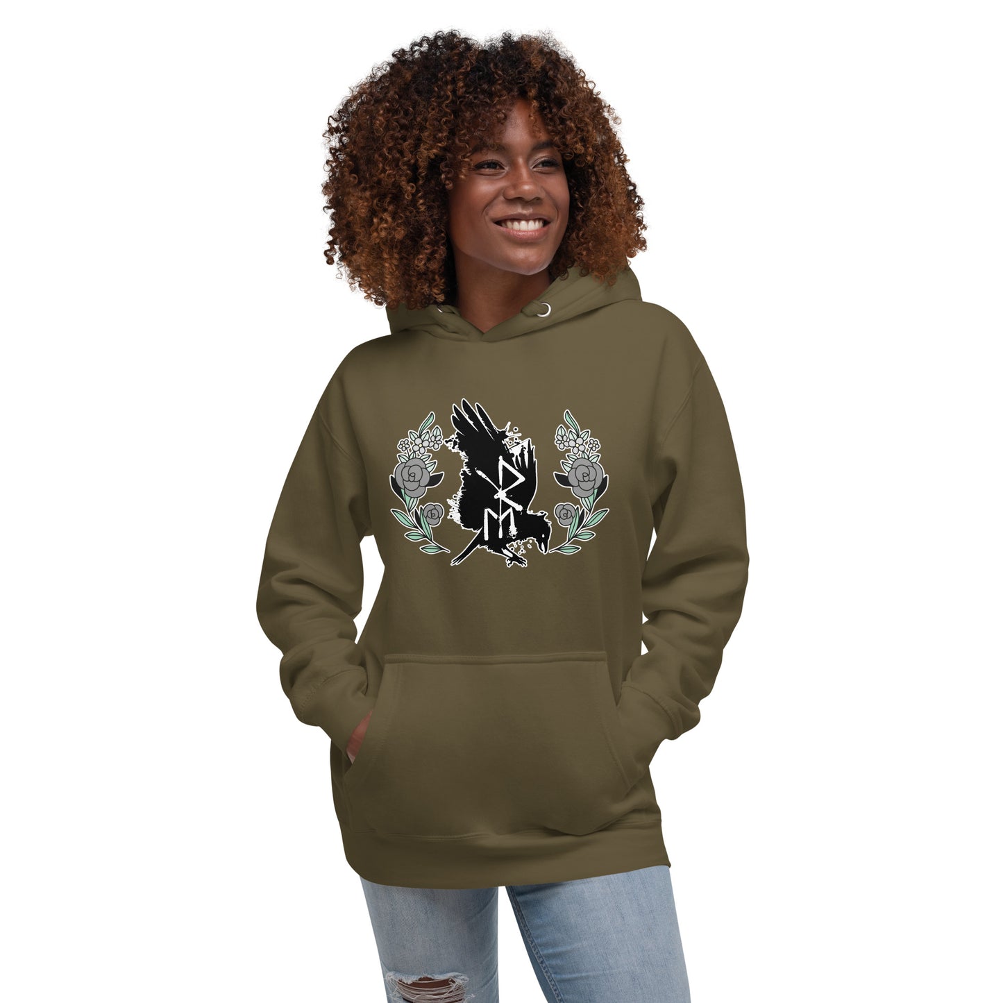Floral Raven  -  Unisex Hoodie