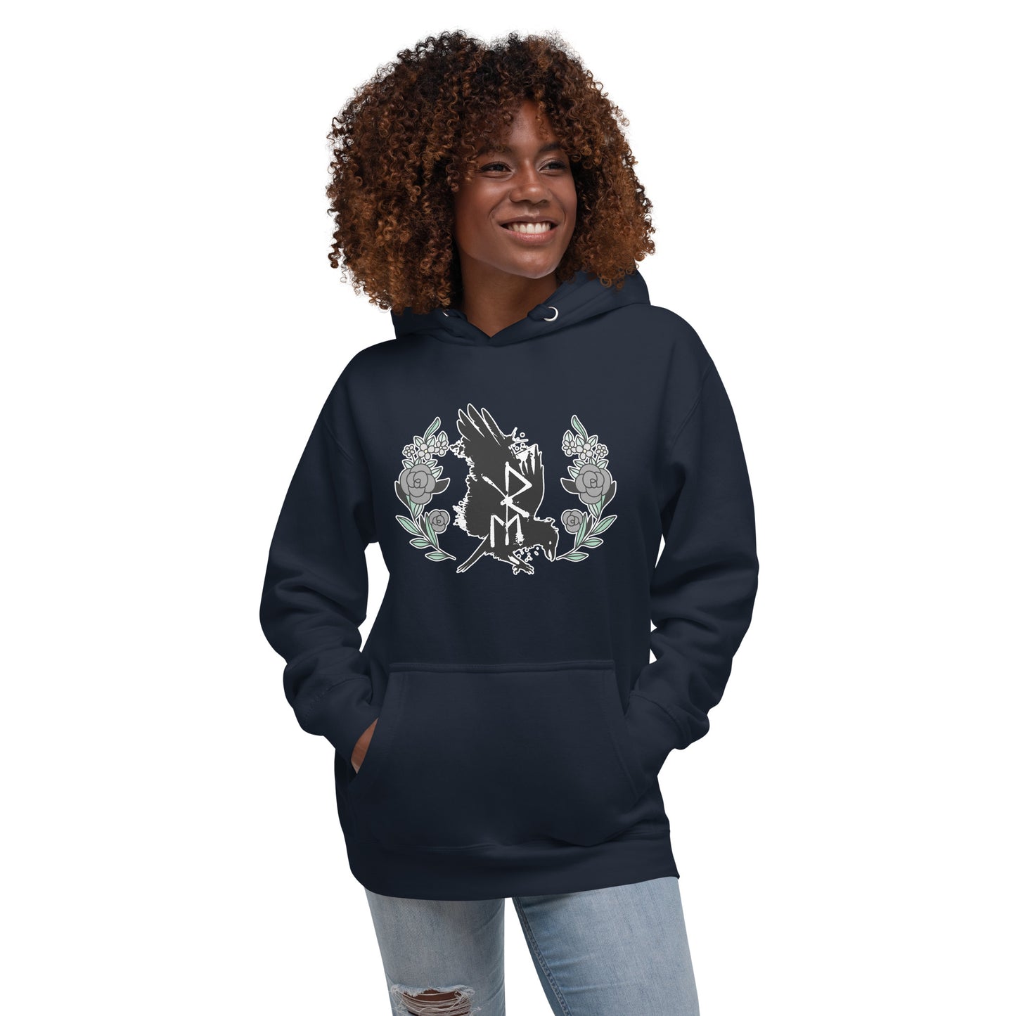 Floral Raven  -  Unisex Hoodie