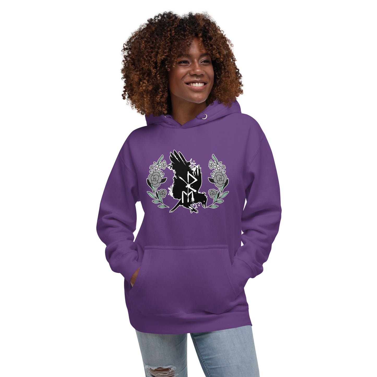 Floral Raven  -  Unisex Hoodie